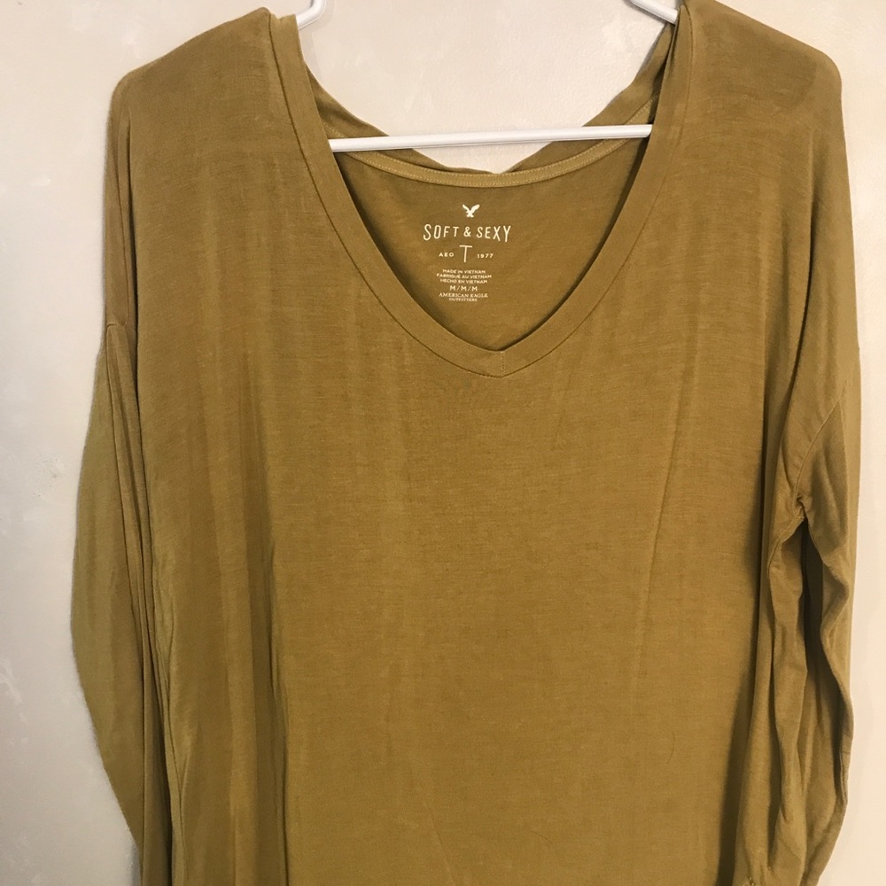 American Eagle Outfitters yellow longlseeve